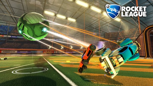 Cars hit by the ball in rocket league wallpapers 1920x1080.