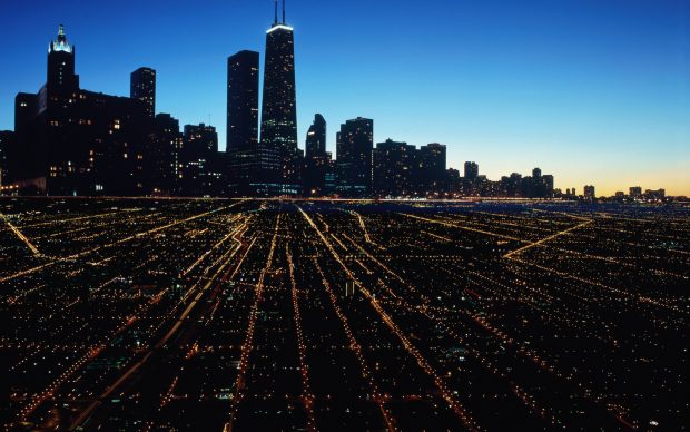 Chicago Wallpaper Night Hd.