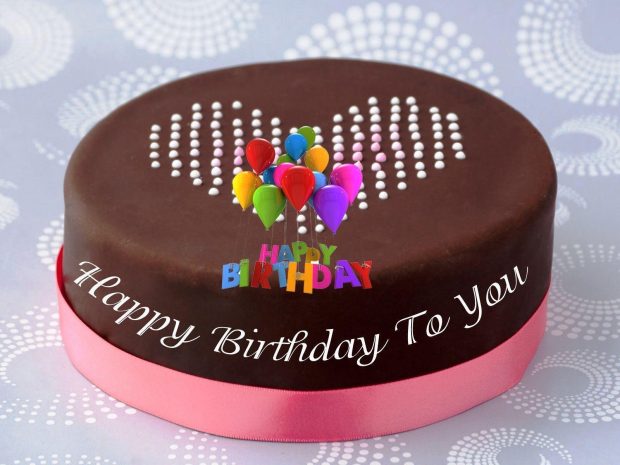 Chocolate Happy Birthday Cake Image HD 1.