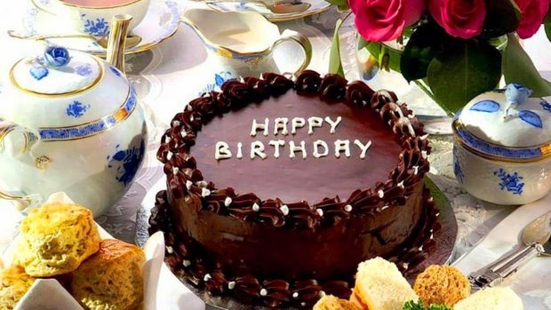 Chocolate Happy Birthday Cake Image HD 2.