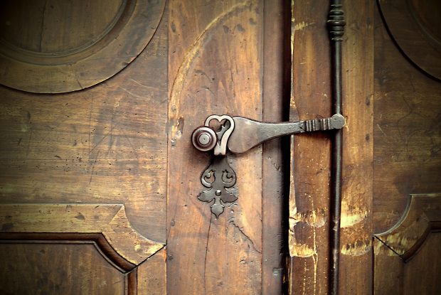 Church door castle bolt front door wallpaper.