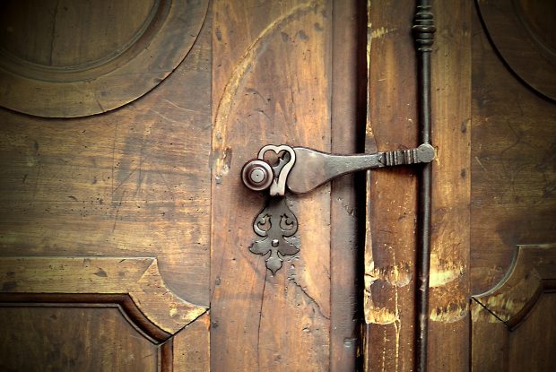 Church door castle bolt front door wallpaper.