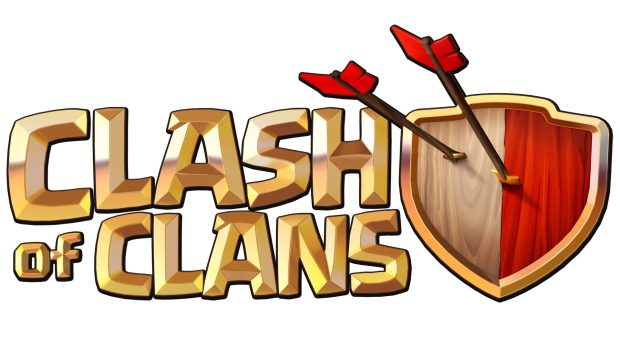 Clash of clans logo hd wallpapers.