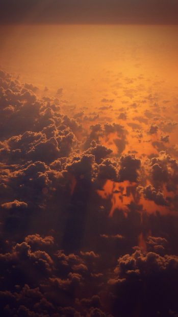 Cloud Sky Fly Sunset Red Nature Flare iphone 8 wallpaper.