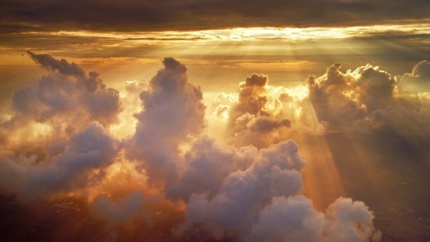 Clouds sun heavenly 2400x1350 wallpaper.