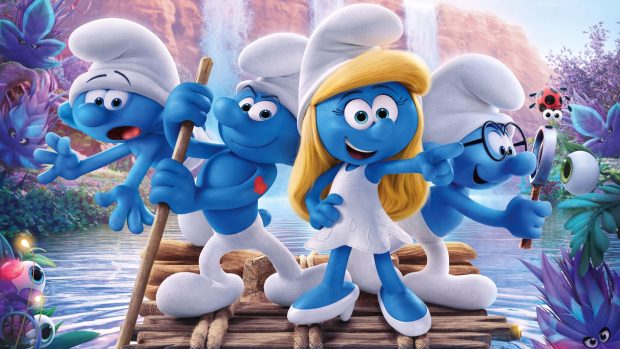 Clumsy smurf backgrounds 2560x1440.