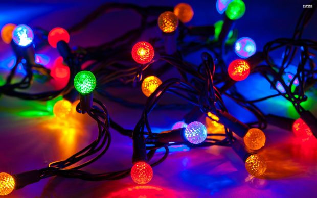 Coloful Christmas Light HD Wallpaper.