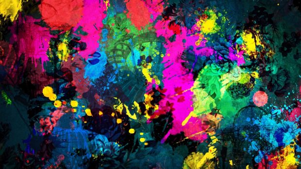 Colorful Paint Splatter Wallpapers 1920x1080.