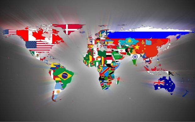 Colorful World Map HD Wallpaper 1