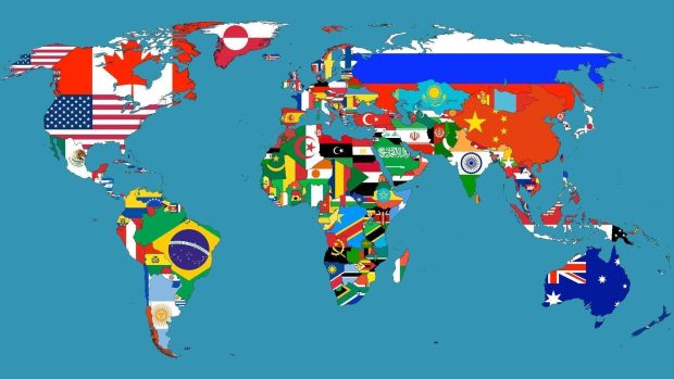 Colorful World Map HD Wallpaper 2