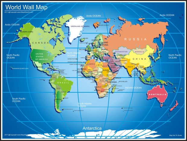 Colorful World Map Wallpaper 3