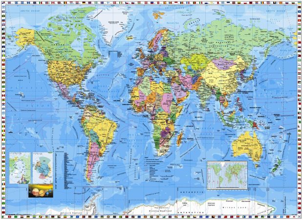 Colorful World Map Wallpaper 4