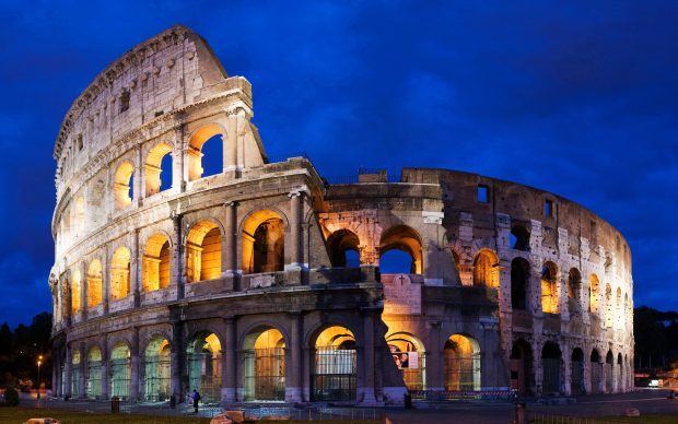 Colosseum in rome wide images.