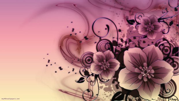 Cool Abstract Flowers Desktop Background free download 1.