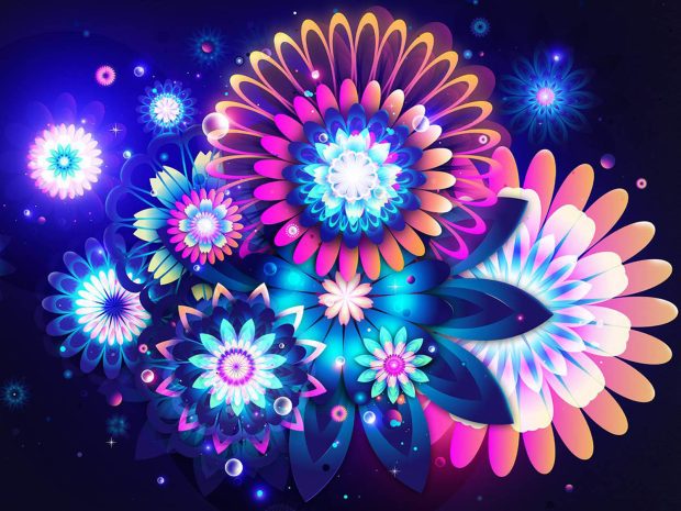 Cool Abstract Flowers Desktop Background free download 2.