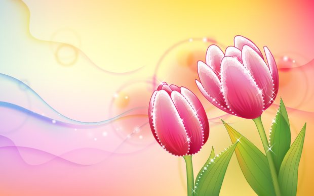 Cool Abstract Flowers HD Wallpaper 2.