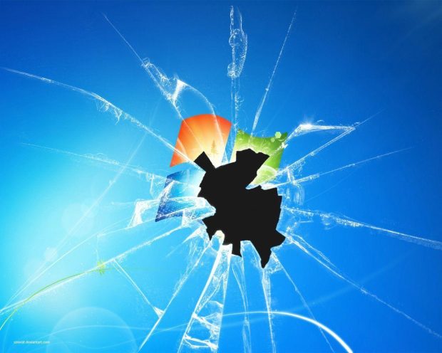Cracked Screen Windows XP Background download free 1.