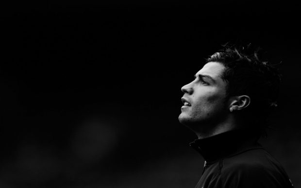 Cristiano Ronaldo Black Background HD Wallpaper.