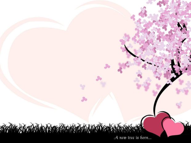 Cute Love Heart Girly Wallpaper.