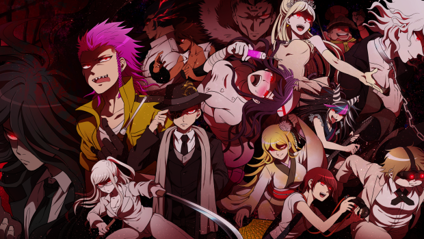 Danganronpa 3 characters dark theme photos.