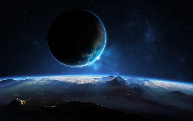 Dark space planet wallpaper hd.