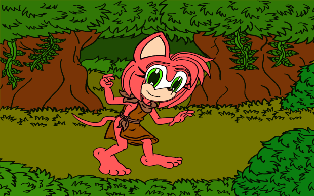 Darkzadar amy rose of the jungle.