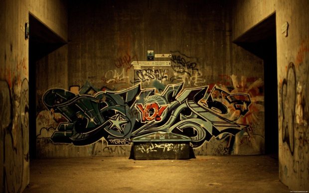 Deep City Graffiti Wall Backgrounds.