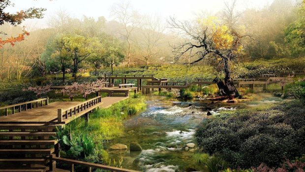 Download Japanese Garden Backgrounds.