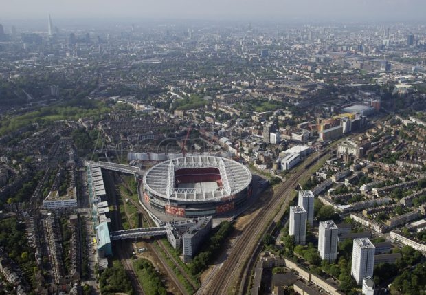 Emirates Stadium Aerial View.
