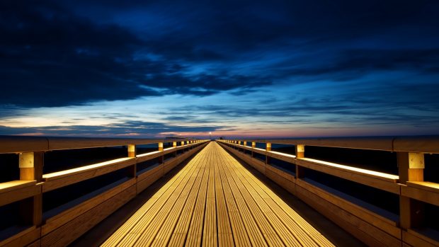 Endless wooden bridge photos.