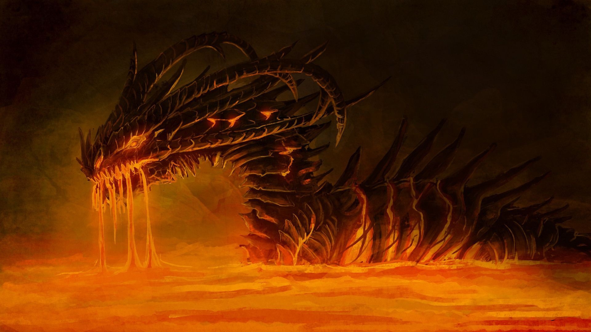 Fire Dragon  World of Warcraft WoW 4K wallpaper download