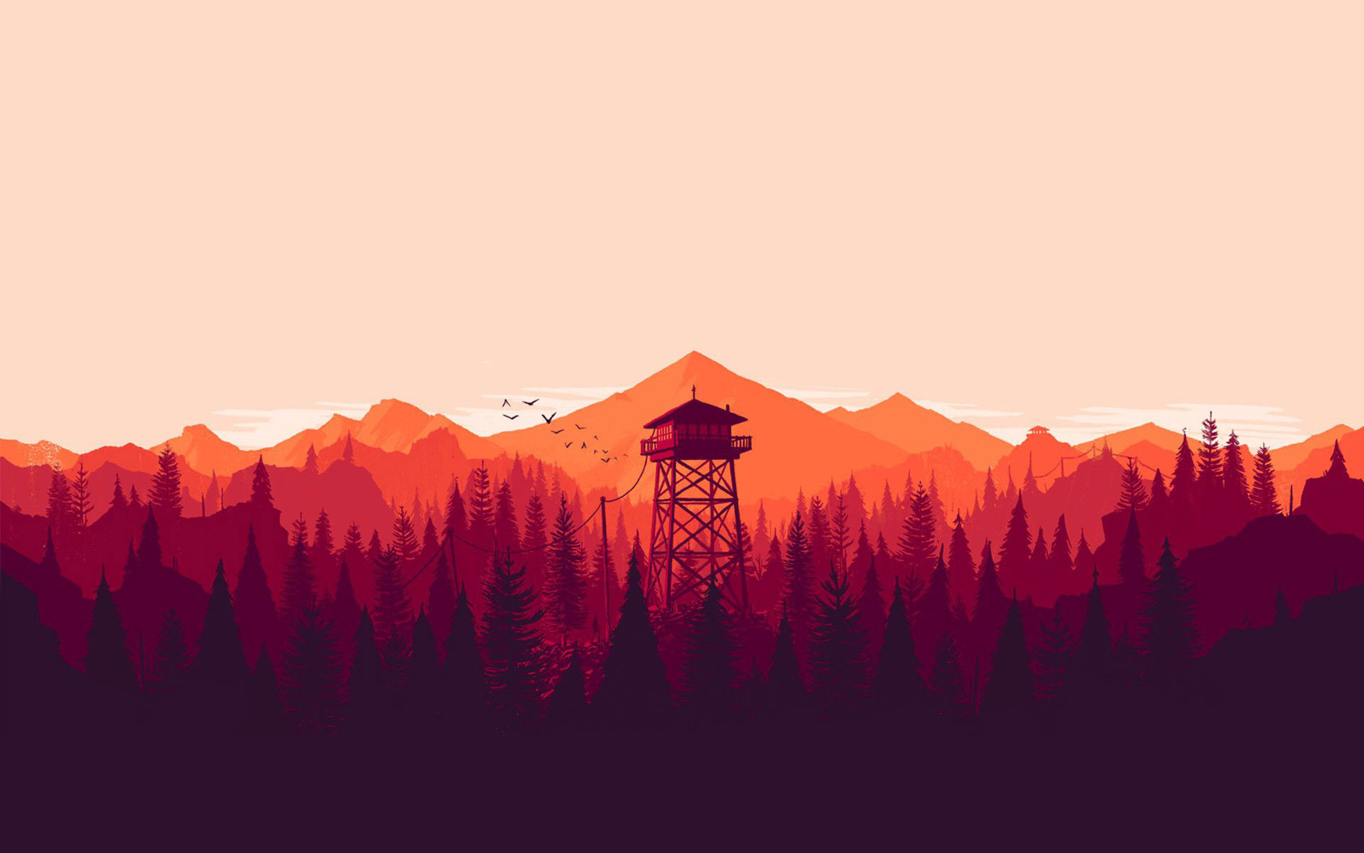 Featured image of post Firewatch Wallpaper 1920X1080 Pine trees field firewatch game wallpaper mountains minimalism