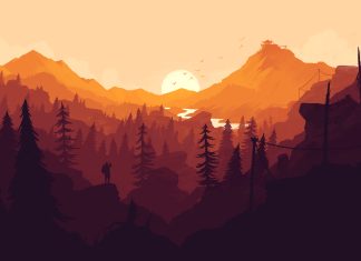 Firewatch Wallpaper desktop 2560x1440 yellow.