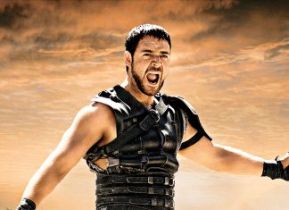 Gladiator russell crowe maximus warrior shout background 1920x1080.