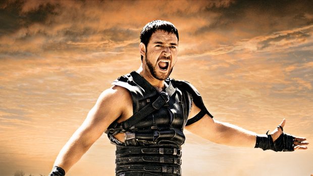 Gladiator russell crowe maximus warrior shout background 1920x1080.