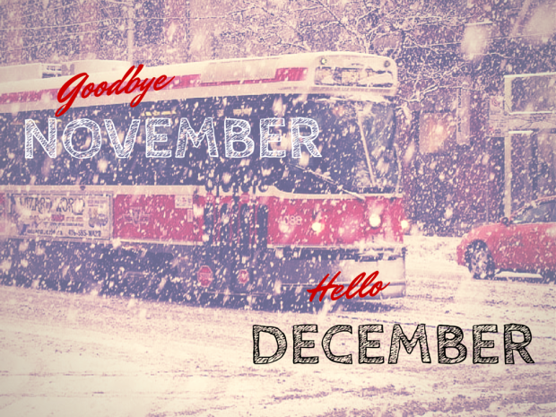 Goodbye November Hello December Winter.
