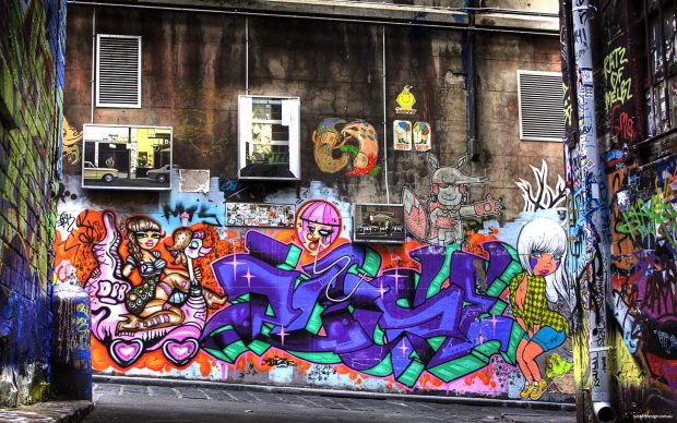 Graffiti City Colorful Images.