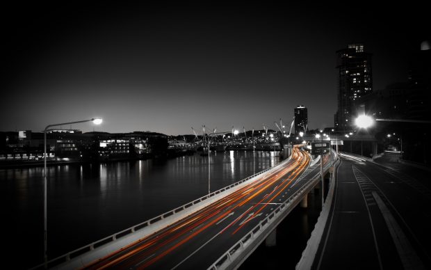 Highway at night photography wallpaper hd.