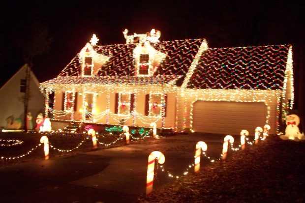 House Christmas lights image ideas beautiful photo.
