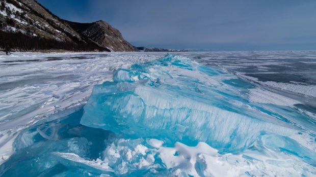 Ice lake rocks snow images 1920x1080.