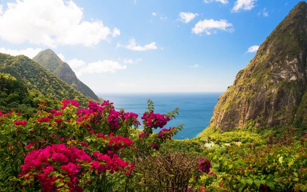 India island mountain landscape wide.