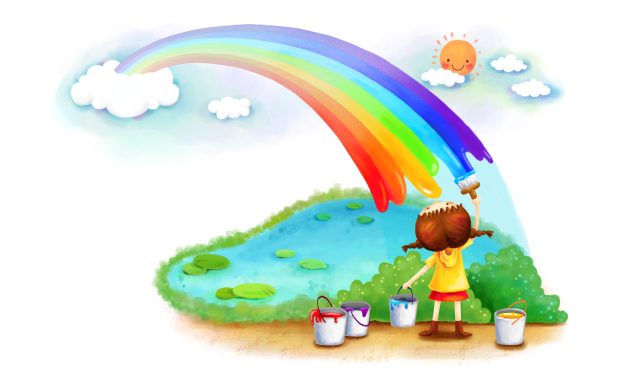 Kids Wallpaper Rainbow.
