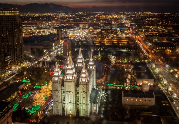 Live Salt lake temple christmas HD wallpaper.