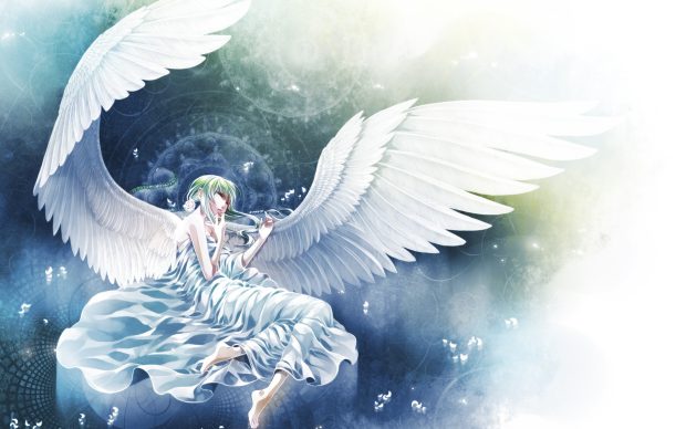 Long Anime Angel Wings Wallpaper.