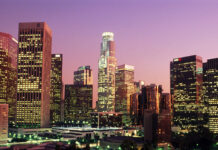 Los angeles california usa city lights skyscrapers images 1920x1080.