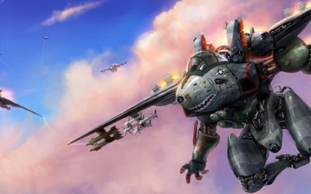 Macross aircraft mecha robotech robots background 1920x1200.