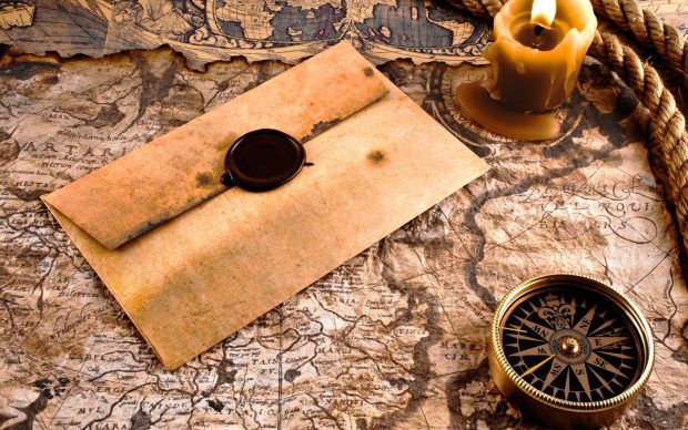 Map candle envelope compass vintage images.
