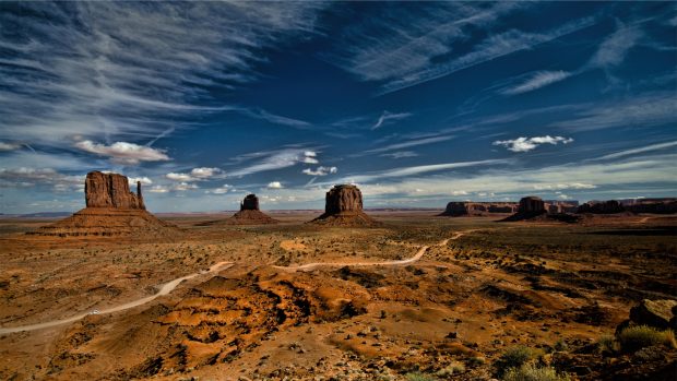 Monument valley dirt road wallpaper hd.