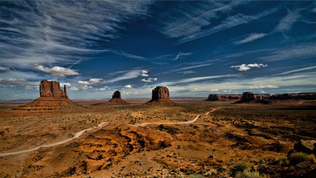 Monument valley dirt road wallpaper hd.