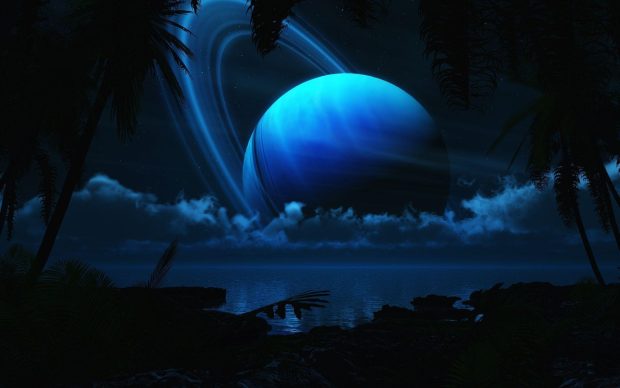 Moon blue wallpaper images.